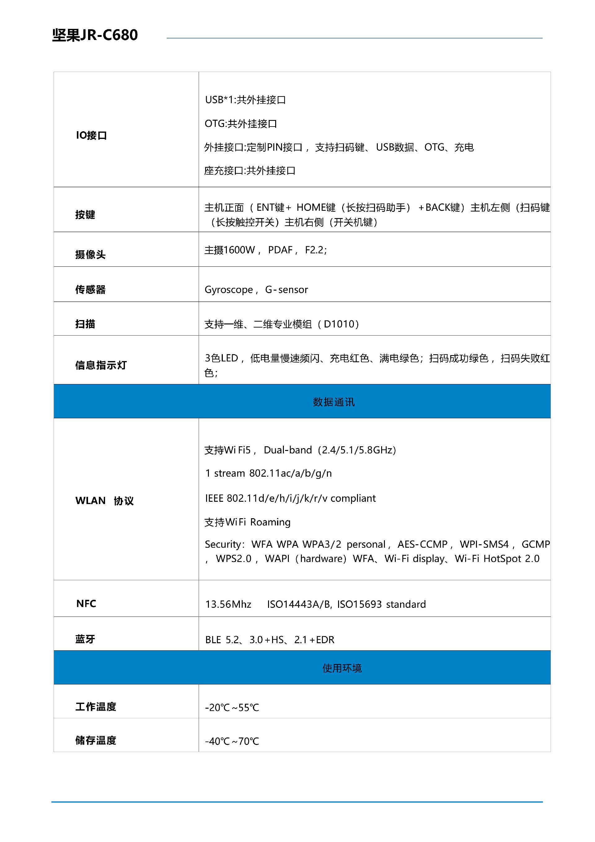 堅果JR-C680穿戴設備規格3